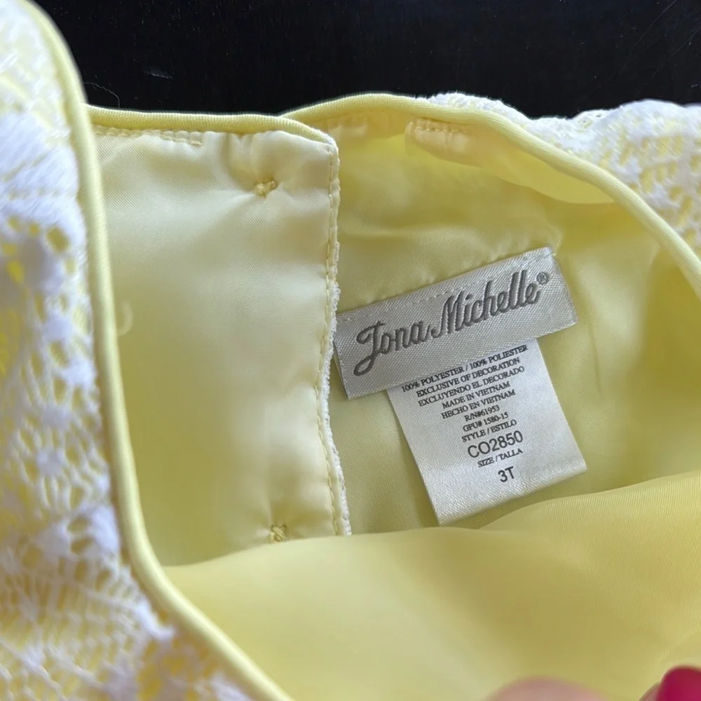 Yellow and White Floral Dress size 3T